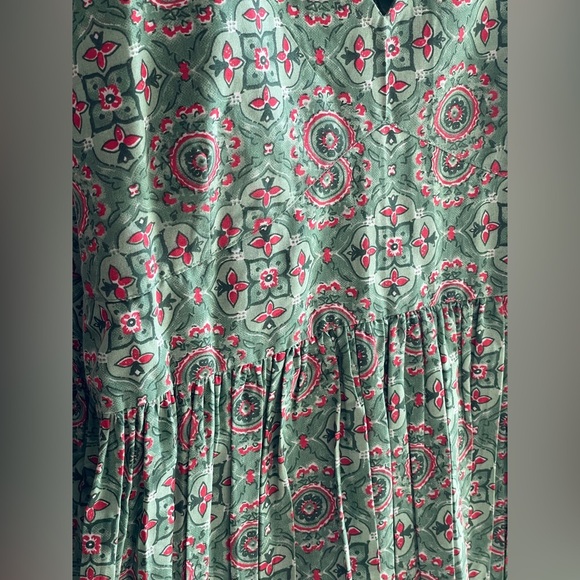 NWT Anthropologie SAMPLE Raga Beach Boho Maxi Dress | Pink/Green | Size: S - Picture 3 of 5